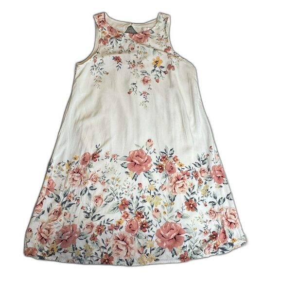 Xhilaration Sleeveless Floral Swing Dress Boho Medium Keyhole Back - Picture 1 of 7